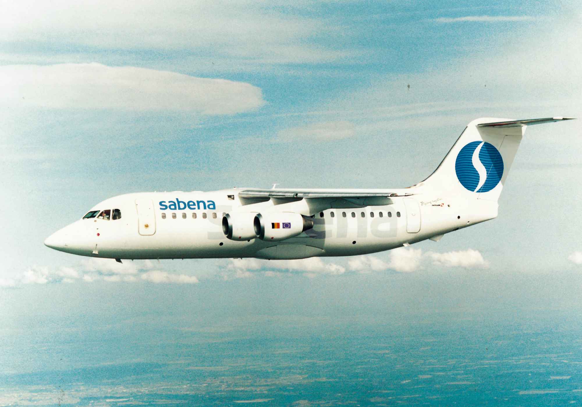 Avro RJ85s of Sabena, the national airline of Belgium. 31-08-1995. Photo Avro communications low