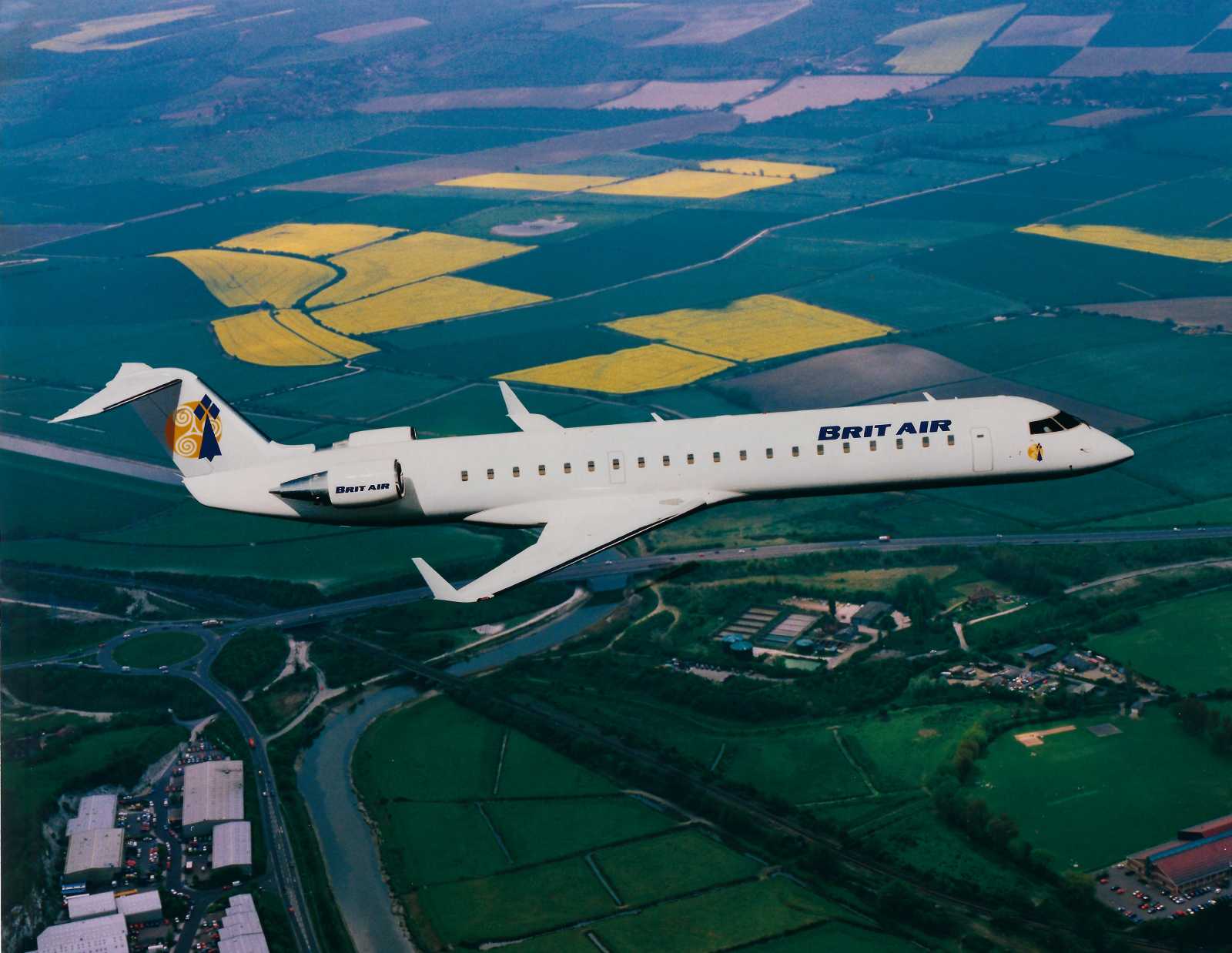 Brit Air CRJ 700. Photo Bombardier low