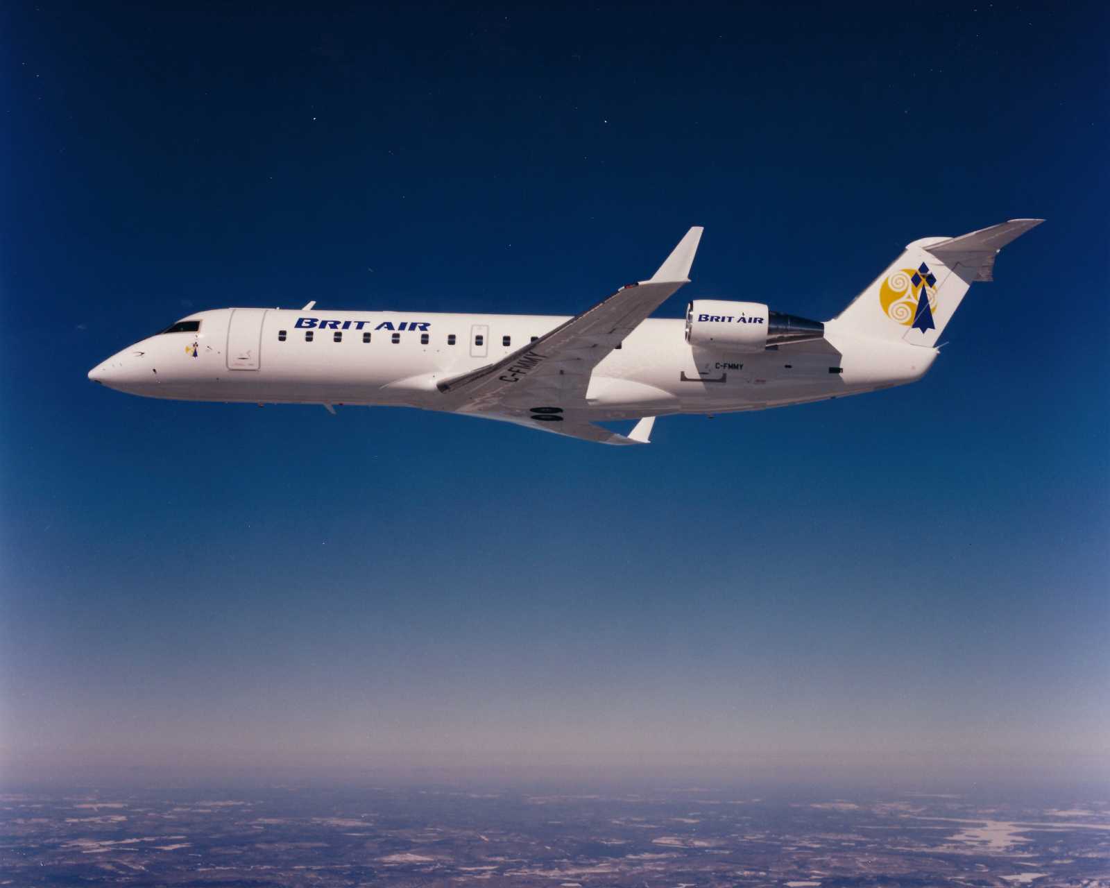 Brit-Air CRJ. Photo - Bombardier Aerospace low