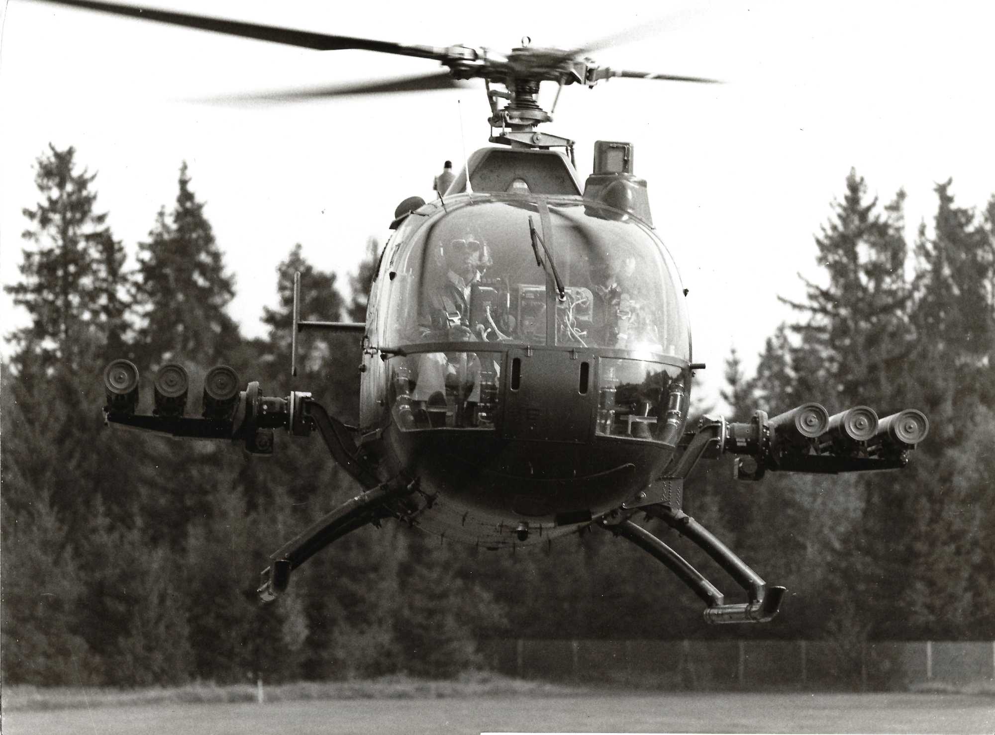 MBB Bo 105 with HOT missile launcher low