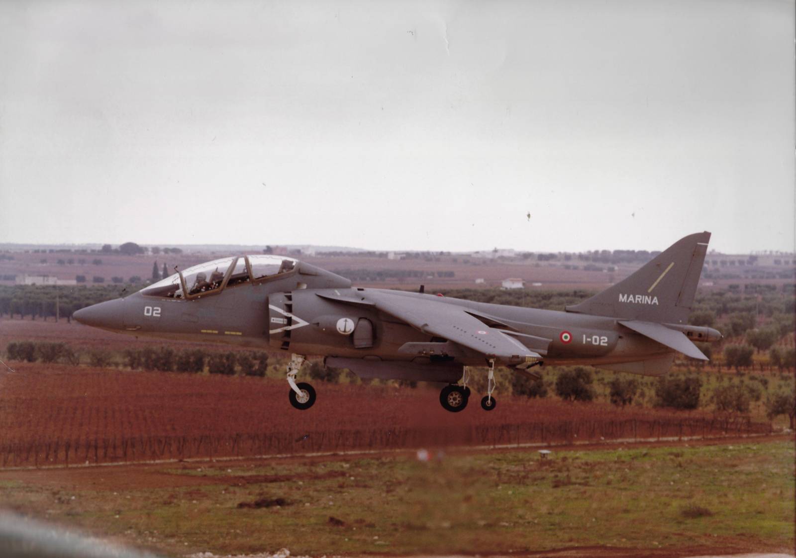Sea Harrier (AV-8B) of the Italian Navy gets airborne at the Grottaglie Naval air station in southern Italy. Photo - Rolls Royce. Picture - Peter Holman low