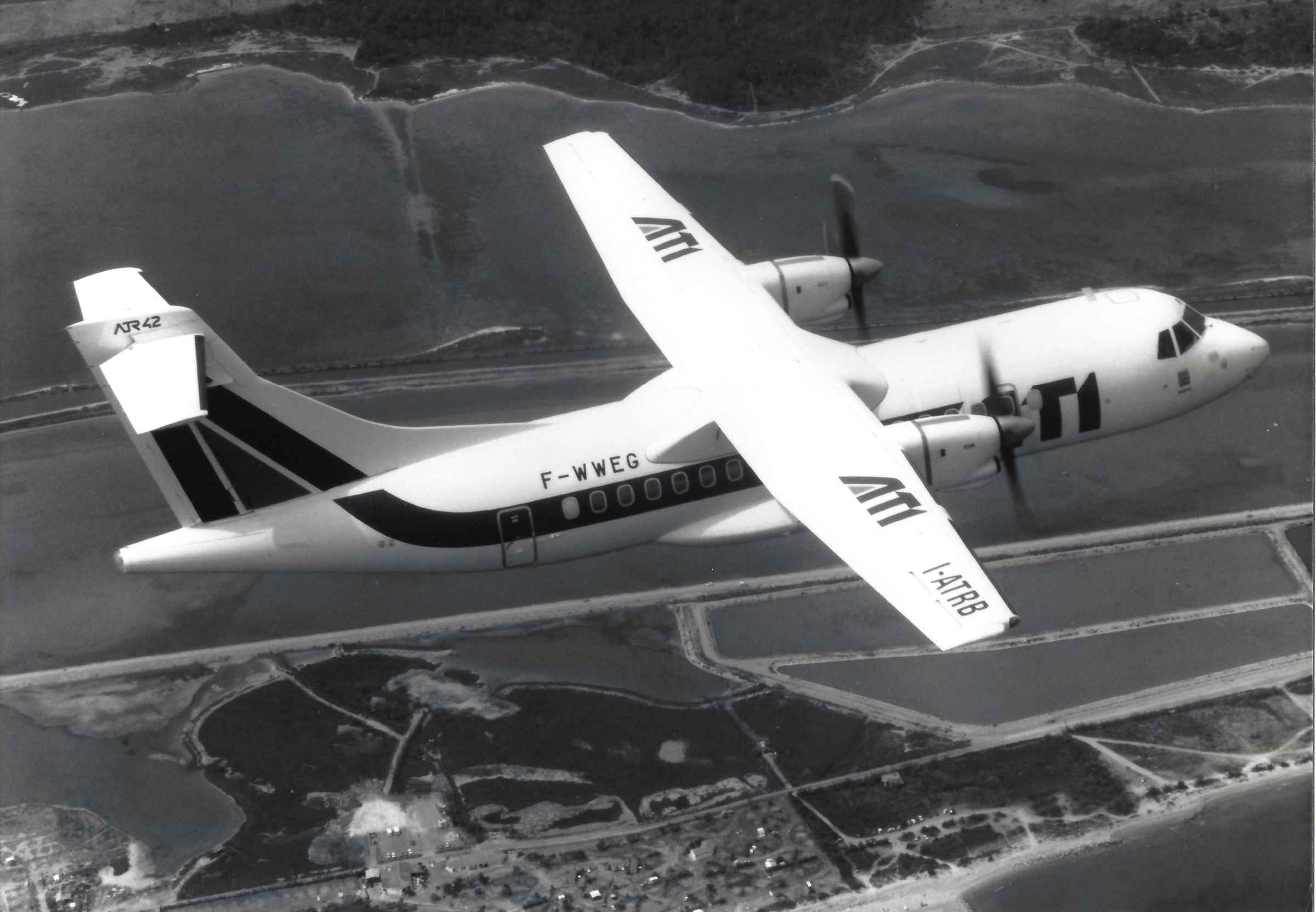 The Franco - Italian ATR 42 regional transport aircraft named 