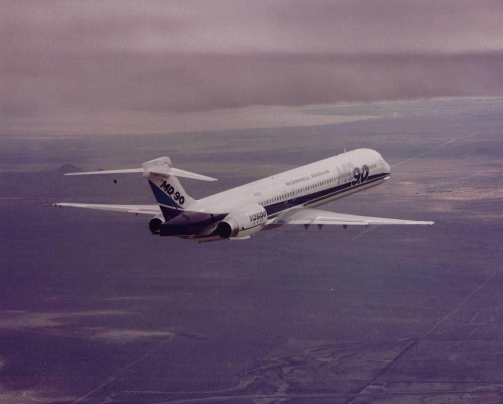 The MD-90-30 was the first of a new family of quiet and fuel efficient twin-jet airliner powered by International Aero Engines V2500. Photo - McDonnell Douglas1