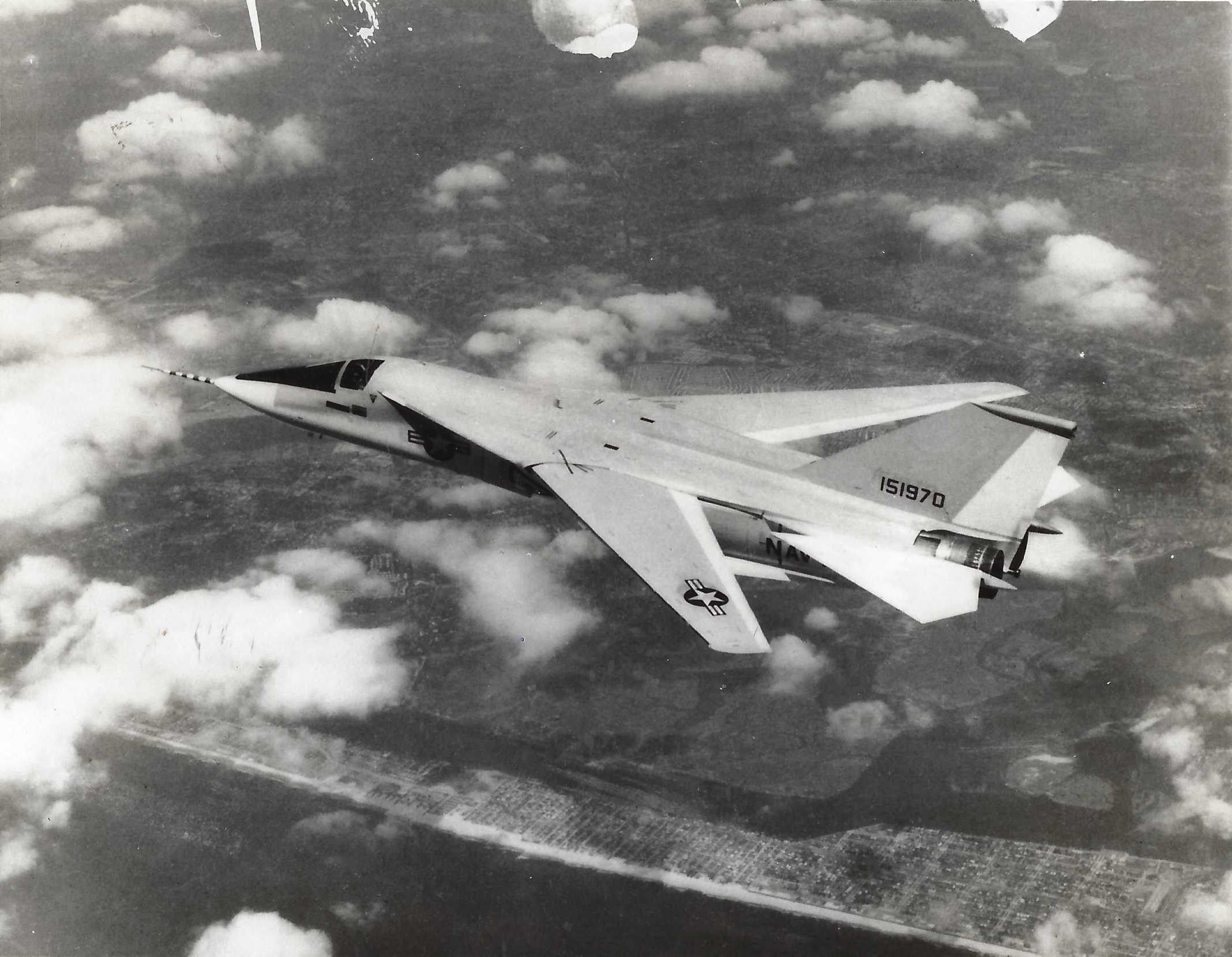 low General Dynamics s F-111B for the US Navy makes its first test flight on 18 May over Long Island, New York. The worlds first operational aircraft to have viable sweep wings