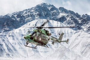HAL Dhruv Advanced Light Helicopter (ALH), belongs to the 202 Army Aviation Squadron (Utility Helicopters), famously known as The Soaring Gideons
