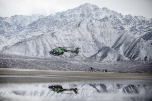 HAL Dhruv Advanced Light Helicopter (ALH), belongs to the 202 Army Aviation Squadron (Utility Helicopters), famously known as The Soaring Gideons